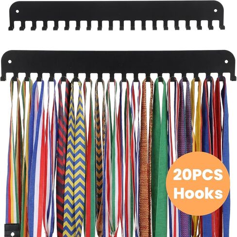 4 عبوات من حامل الميداليات المعدنية، حامل شماعات للعرض، مثبت على الحائط مع 20 خطافًا لأكثر من 60 ميدالية، حامل ميدالية سباق قوي لتشغيل جوائز رياضة كرة القدم الجمبازية in Kuwait