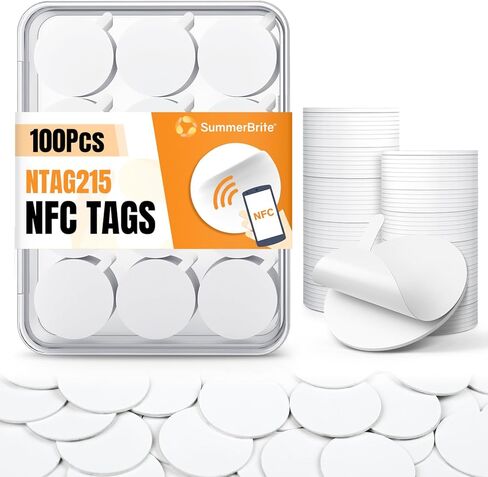 30 PCS NFC TAGS NTAG215 ملصقات بطاقات NFC فارغة ، معاد إعادة البرمجة NFC 215 Chip NFC مع خلفية لاصقة ، ذاكرة 504 بايت ، متوافقة مع أجهزة Tagmo و NFC الممكّنة in Kuwait