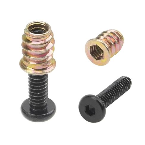 28 Sets 1/4-20 x 1-5/32" Threaded Wood Inserts Furniture Screw Assortment Nut and Wood Inserts Bolt and 2 Pcs Wrench,Furniture Fastenerr in Saudi Arabia