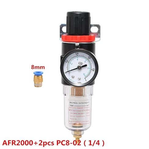AFR-2000 1/4 Pneumatic Filters AFR2000 Pneumat Filter for Air Compressor Moisture Separator Pressure Regulator Oil Water(AFR-2000 8mm Fitting) in Saudi Arabia