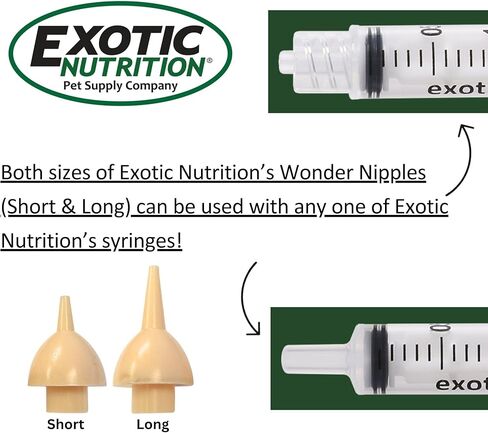Wonder Nipple - Nursing Nipple for Baby Animals - Handfeeding Baby Squirrels, Sugar Gliders, Hedgehogs, Guinea Pigs, Racoons, Prairie Dogs, Opossums, and More! (Standard) in Saudi Arabia