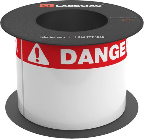 لفة رأس LT9 Danger OSHA مقطوعة بالقالب - 4 × 6 بوصة [200 ملصق] in Kuwait