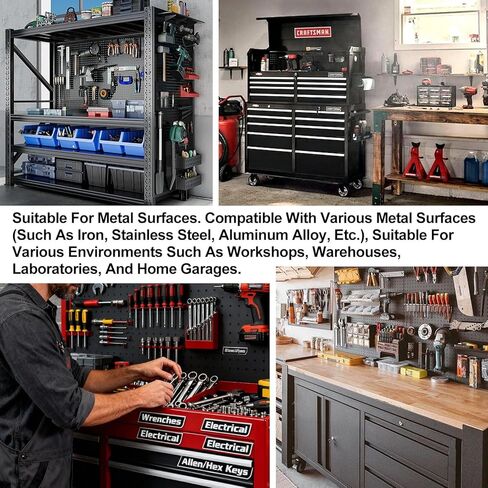 12 PCS Magnetic Tool Box Labels, 3D-Printed Labels, General Tool Box Organize Accessories, Reusable Tags for Steel Toolboxes, Carts, Drawers, and Cabinets (Black) in Saudi Arabia