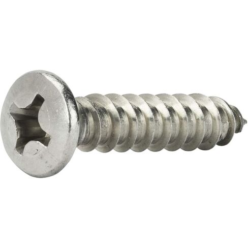 #12 x 1-1/2 Self Tapping Sheet Metal Screws Oval Head Stainless Steel Qty 25 in Saudi Arabia