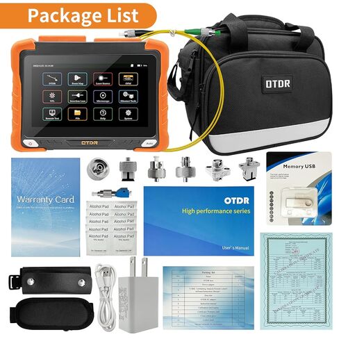 Rsrteng OTDR جهاز اختبار الألياف البصرية 1310 / 1550 نانومتر 32 ديسيبل / 30 ديسيبل المدى 420 كم دقة عالية 7 بوصة شاشة LCD تعمل باللمس SM جهاز اختبار الألياف يدعم خريطة الحدث OPM، VFL، LS، OLS Ethernet برنامج تحليل الاختبار عن بعد in Kuwait
