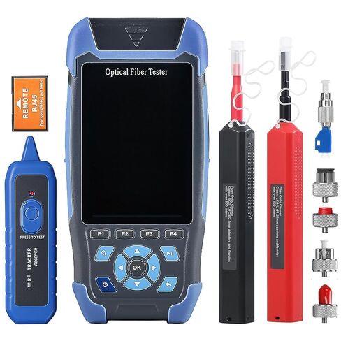 Mini-Pro OTDR 1310/1550nm جهاز اختبار الألياف SM متعدد الوظائف A-900D 24/22dB مع محول OTDR SC/FC/ST/LC قلم تنظيف SC/LC، موصل UPC مدمج بوظيفة OPM/OLS/RJ45 in Kuwait