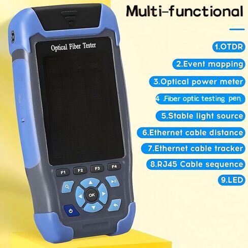 Mini-Pro OTDR 1310/1550nm جهاز اختبار الألياف SM متعدد الوظائف A-900D 24/22dB مع محول OTDR SC/FC/ST/LC قلم تنظيف SC/LC، موصل UPC مدمج بوظيفة OPM/OLS/RJ45 in Kuwait