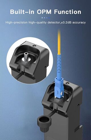 Generic TFI-35P معرف الألياف الضوئية عالي الدقة، 800-1700nm OPM -70dBm إلى +6dBm، كاشف الألياف الحية، وضع فردي/متعدد مع 4 تركيبات، LED، أسود، TFI-35P-A-H in Kuwait