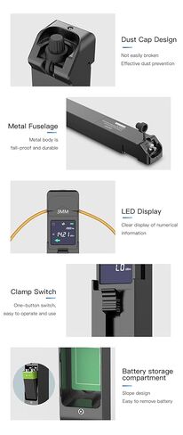 Generic TFI-35P معرف الألياف الضوئية عالي الدقة، 800-1700nm OPM -70dBm إلى +6dBm، كاشف الألياف الحية، وضع فردي/متعدد مع 4 تركيبات، LED، أسود، TFI-35P-A-H in Kuwait