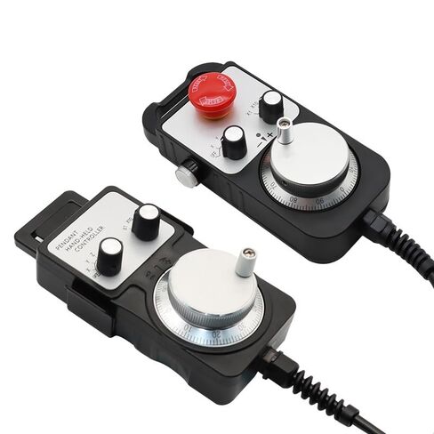 1Pcs Rotary Encoder Handheld Box Pulse Increment Adjustable Red Emergency Stop Button 25 100P/R Generator Hand Wheel RST1474(RST1474,25PPR_24V) in Saudi Arabia