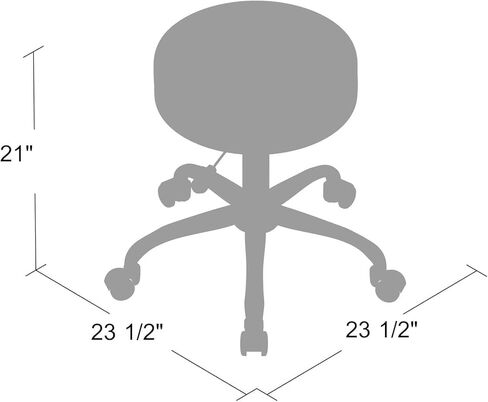 Scranton & Co 26.5 "مقعد طبيب بدون ذراع من القماش الانتقالي باللون البيج / الأسود in Kuwait