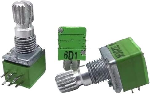 5PCS 6-pin Dual Potentiometer RD902F-B10K B50KB100KB200K(B50K 5PCS) in Saudi Arabia