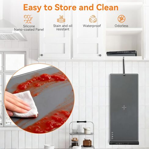 Food Warming Mat 37.2x15.7 Inch, Electric Silicone Heating Pad for Buffet Party, 7 Temperature Settings with 8H Timer & Child Lock, Portable Food Warmer (Grey) in Saudi Arabia