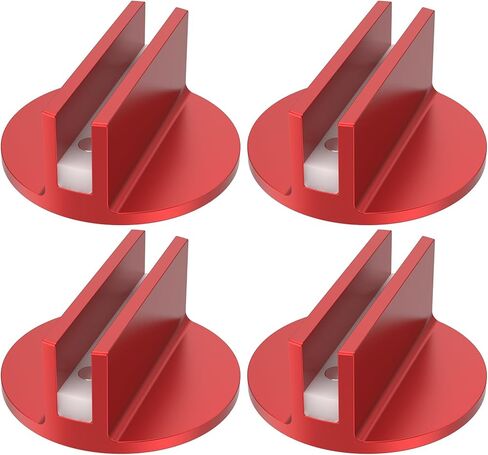 4Pcs Jack Pad Slotted Universal Aluminum Grooved Magnetic Jack Pad Pinch Weld Adapter Stable Magnetic Frame Guide Rail Adapter Slotted for Car in Kuwait