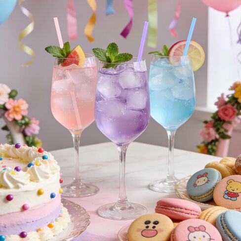 [100 قطعة] شفاطات شرب بلاستيكية ملونة للاستعمال مرة واحدة - شفاطات لطيفة بطول 8.26 سم وقطر 0.24 سم للعصير والقهوة والحليب والكوكتيل، مثالية لحفلات العزوبية وحفلات أعياد الميلاد وحفلات الزفاف وحفلات استقبال المولود الجديد in Kuwait