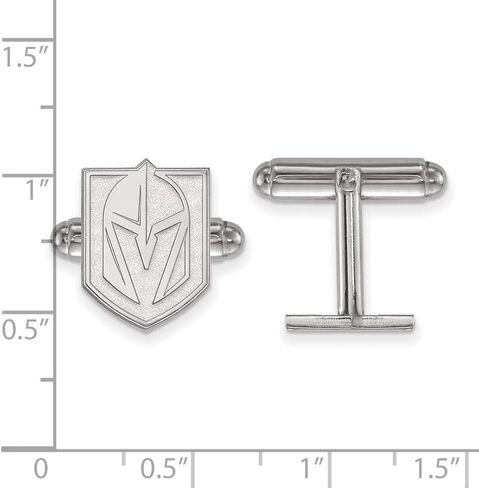 LogoArt Sterling Silver NHL Vegas Golden Knights Cuff Links in Saudi Arabia