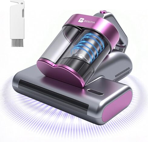 Mattress Vacuum Cleaner UVC 253.7nm Light with 16Kpa Strong Suction, 145°F Heat, Ultrasonic, HEPA Filter, Versatile Bed, Pillow and Couch Vacuum Cleaner (16.4ft Corded, 500W) in Saudi Arabia