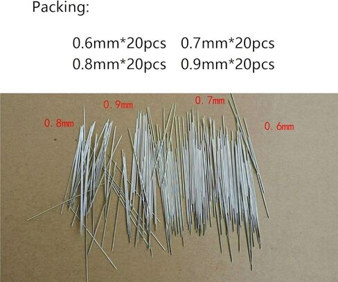 80pcs Flute Clarinet Needle Springs, 0.6/0.7/0.8/0.9mm Steel Pin Set for Woodwind Repair in Saudi Arabia