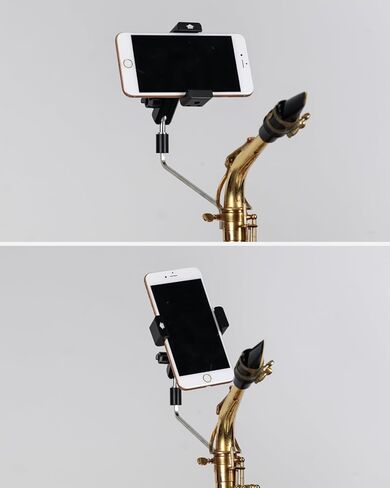 Alto/Tenor Saxophone Lyre Phone Holder with Adjustable Arm, Sax Accessories Music Mount for Marching Band, Fit iPhone 17 Pro Max, Galaxy, All 4-7" Smartphone in Kuwait