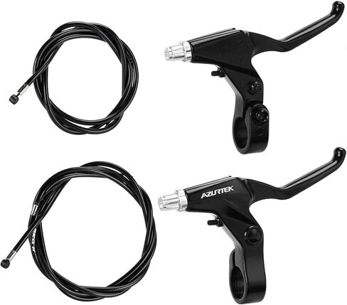 RV01L-F/RUJOI Bike Brake Lever Set,1 Pair Aluminum Alloy Bicycle Brake Handle with 2 Set Bike Brake Cable Wire and Housing for Mountain Bike,MTB, Road Bike, Folding Bike, 2.2cm Diameter in Kuwait