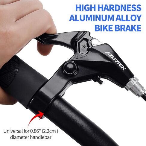 RV01L-F/RUJOI Bike Brake Lever Set,1 Pair Aluminum Alloy Bicycle Brake Handle with 2 Set Bike Brake Cable Wire and Housing for Mountain Bike,MTB, Road Bike, Folding Bike, 2.2cm Diameter in Kuwait