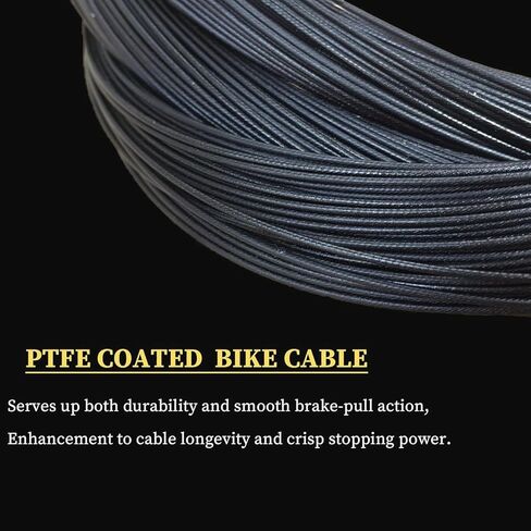 RV01L-F/RUJOI Bike Brake Lever Set,1 Pair Aluminum Alloy Bicycle Brake Handle with 2 Set Bike Brake Cable Wire and Housing for Mountain Bike,MTB, Road Bike, Folding Bike, 2.2cm Diameter in Kuwait