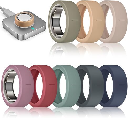 8 عبوات من أغطية الحلقات المتوافقة مع Oura Ring Gen 4/4 السيراميك، Oura Ring Gen 3، واقي ملحقات الحلقات الذكية من السيليكون المضاد للخدش لـ RingConn Gen 2/Gen 2 Air/ULTRAHUMAN in Kuwait