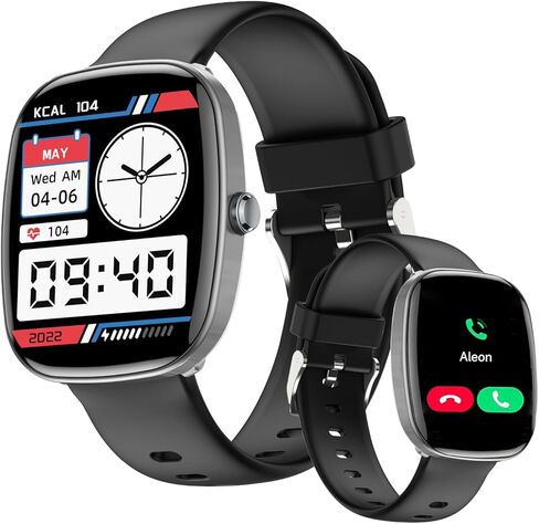 Smart Watch for Men Women, 1.83" HD Touch Screen Fitness Tracker with Heart Rate Sleep SpO2 Monitor, IP68 Waterproof 100+ Sport Modes, AI Voice Smartwatch for Android iOS iPhone (Black) in Saudi Arabia