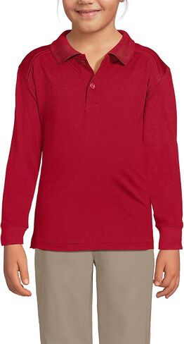 Lands' End School Uniform Kids Long Sleeve Rapid Dry Polo Shirt in Saudi Arabia