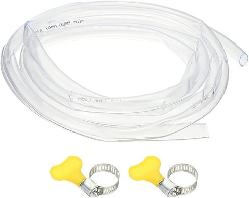 PATIKIL 1pcs Plastic Tubing, 20mm x 24mm x 10M Vinyl Tubing Clear Tube with Hose Clamps, Soft Hose Line Pipe for Multipurpose Industrial Vinyl Aquarium in Saudi Arabia
