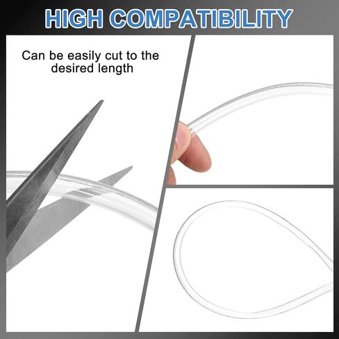 uxcell PVC Clear Vinyl Tubing, 0.24" ID. 0.31" OD. 16.4 ft Length PVC Tube, Drain Hose, Water Pump Hose, Irrigation Pipe, Plastic Tube with Clamps for Water Oil Transfer, Transparent in Saudi Arabia