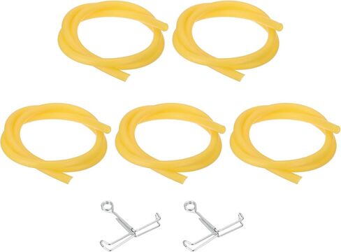 PATIKIL 5pcs Plastic Tubing, 6mm x 10mm x 1M Vinyl Tubing Clear Tube with Hose Clamps, Soft Hose Line Pipe for Multipurpose Industrial Vinyl Aquarium in Saudi Arabia