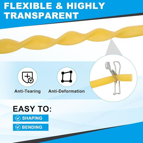 PATIKIL 5pcs Plastic Tubing, 6mm x 10mm x 1M Vinyl Tubing Clear Tube with Hose Clamps, Soft Hose Line Pipe for Multipurpose Industrial Vinyl Aquarium in Saudi Arabia