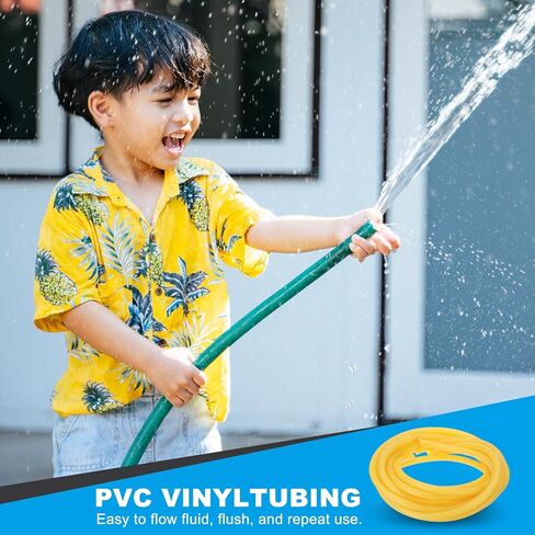 PATIKIL 5pcs Plastic Tubing, 6mm x 10mm x 1M Vinyl Tubing Clear Tube with Hose Clamps, Soft Hose Line Pipe for Multipurpose Industrial Vinyl Aquarium in Saudi Arabia