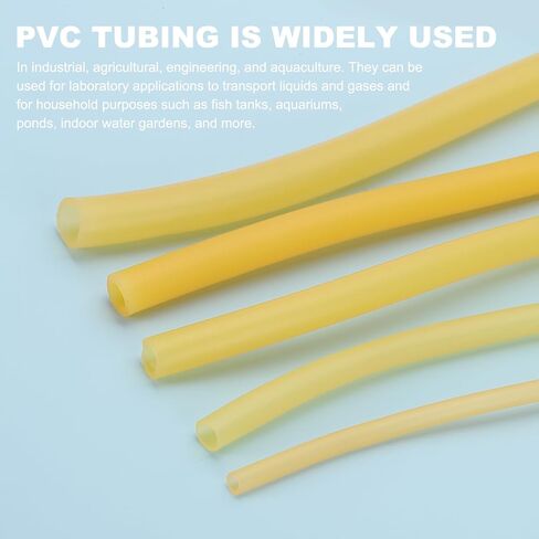 PATIKIL 5pcs Plastic Tubing, 6mm x 10mm x 1M Vinyl Tubing Clear Tube with Hose Clamps, Soft Hose Line Pipe for Multipurpose Industrial Vinyl Aquarium in Saudi Arabia