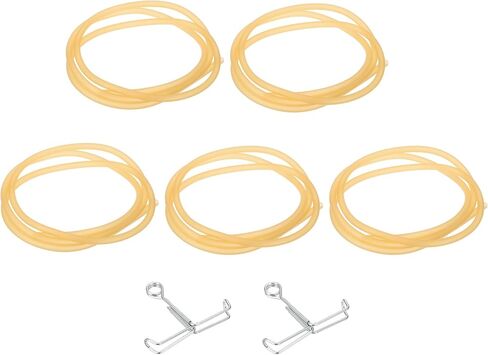 PATIKIL 5pcs Plastic Tubing, 6mm x 10mm x 1M Vinyl Tubing Clear Tube with Hose Clamps, Soft Hose Line Pipe for Multipurpose Industrial Vinyl Aquarium in Saudi Arabia