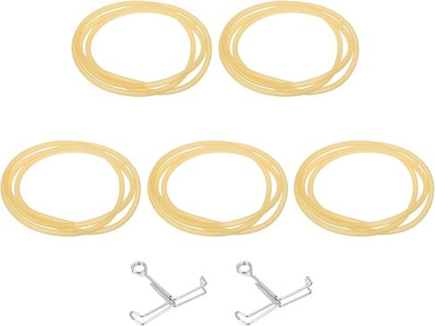 PATIKIL 5pcs Plastic Tubing, 6mm x 10mm x 1M Vinyl Tubing Clear Tube with Hose Clamps, Soft Hose Line Pipe for Multipurpose Industrial Vinyl Aquarium in Saudi Arabia