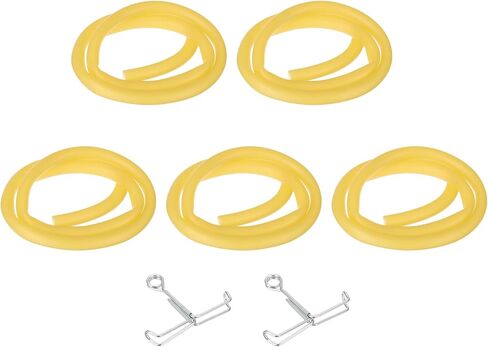 PATIKIL 5pcs Plastic Tubing, 6mm x 10mm x 1M Vinyl Tubing Clear Tube with Hose Clamps, Soft Hose Line Pipe for Multipurpose Industrial Vinyl Aquarium in Saudi Arabia