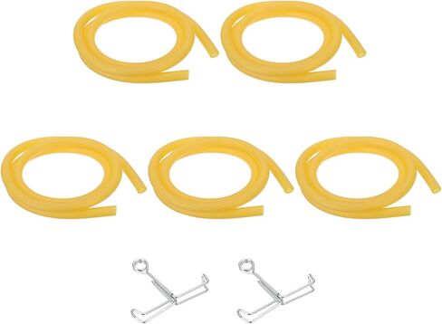 PATIKIL 5pcs Plastic Tubing, 6mm x 10mm x 1M Vinyl Tubing Clear Tube with Hose Clamps, Soft Hose Line Pipe for Multipurpose Industrial Vinyl Aquarium in Saudi Arabia
