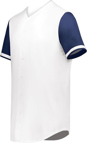 6910 - قاطع الشباب+ زر البيسبول الكامل - Royal/White - L. in Kuwait