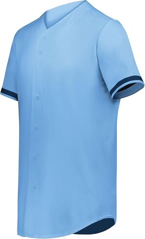 6910 - قاطع الشباب+ زر البيسبول الكامل - Royal/White - L. in Kuwait