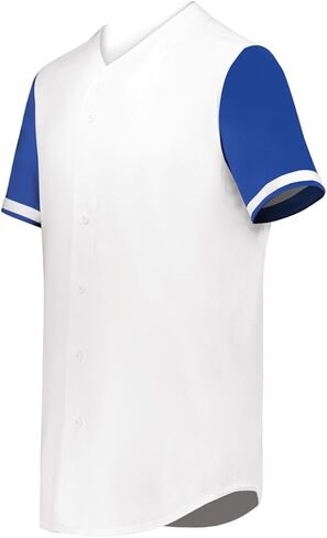 6910 - قاطع الشباب+ زر البيسبول الكامل - Royal/White - L. in Kuwait