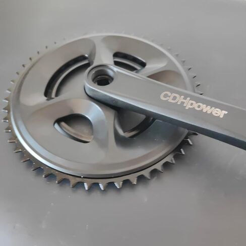 CDHPOWER Double Chainring Crankset 50/34T 170mm Crankarm Black Plastic Chain Guard Square Taper for Mountain Road Bike Fixed Gear Bicycle in Saudi Arabia