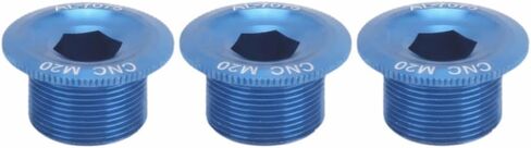 ‌‌3PCS مسامير ذراع كرنك الدراجة M20 - غطاء غطاء برغي التثبيت من سبائك الألومنيوم لاستبدال مجموعة كرنك الدراجة الجبلية والطرق in Kuwait