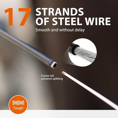 طقم كابل الدراجة العالمي EMERK، مجموعة استبدال كابل فرامل الدراجة والتحويل مع غطاء وكابلات Derailleur وأغطية نهاية وحلقات دائرية، يناسب دراجات الحصى على الطرق الجبلية، أسود in Kuwait