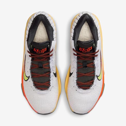 Nike G.T. Hustle 3 Basketball Shoes (White/Safety Orange/Volt) Size 12 in Saudi Arabia
