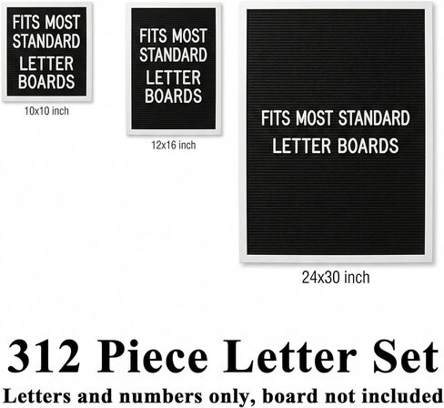 White Letter Board Letters 1 Inch - 312 Premium White Plastic Letters for Letter Board, Felt Board Letters for 1 Inch, Perfect for Letterboards, Directory Boards, and More in Kuwait