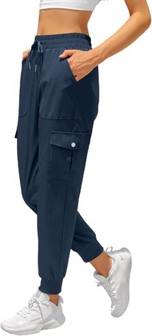 JEKAOYI Womens Cargo Pants Lightweight Hiking Tapered Joggers High Waisted Sweatpant in Saudi Arabia