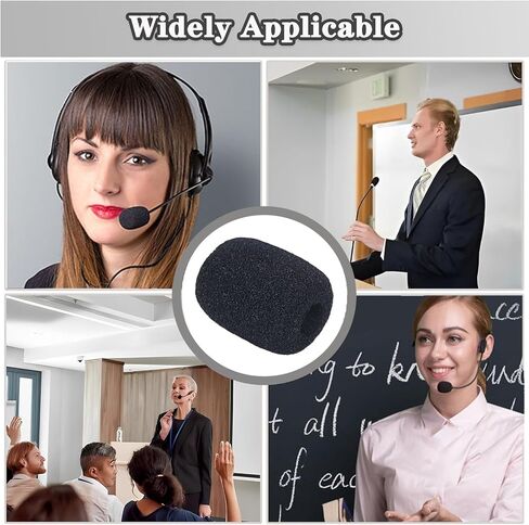 15 قطعة من الزجاج الأمامي للميكروفون الإسفنجي، وغطاء إسفنجي صغير للميكروفون لمجموعة متنوعة من تقليل ضوضاء ميكروفون سماعة الرأس in Kuwait