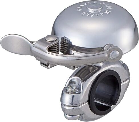 CATEYE OH-2300A Hibiki Bell - جرس دراجة نحاسي على الطراز الكلاسيكي مع تصميم مسمار من الألومنيوم، يناسب مقود 22.2 مم أو 25.4 مم، والطرق، والهجين، والدراجات ذات نمط التجوال in Kuwait